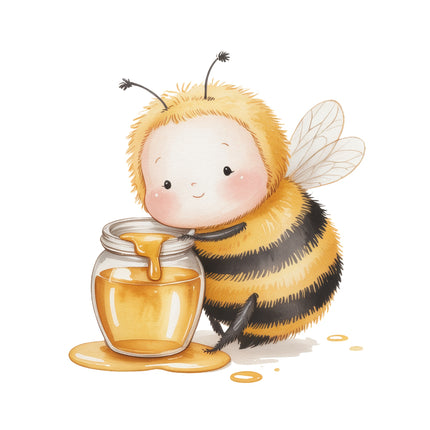 bee fabric panel