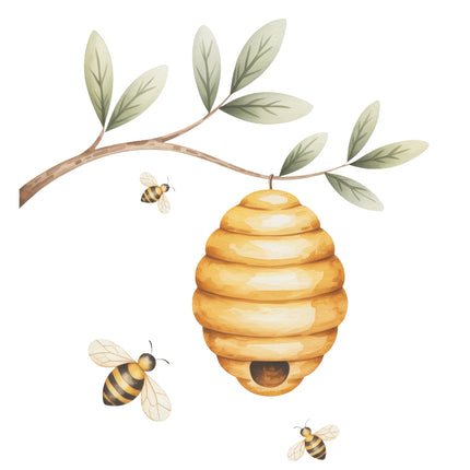 bee fabric panel