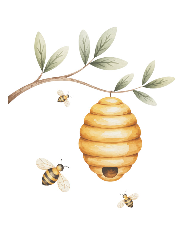 bee fabric panel