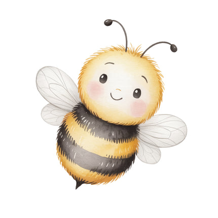 bee cotton fabric panel