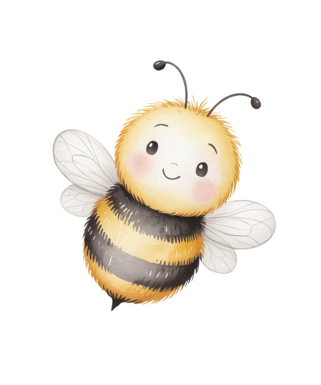 bee cotton fabric panel