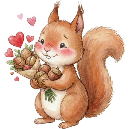 squirrel fabric panel for sewing and quilting