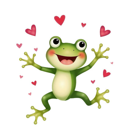 frog and hearts quilt block