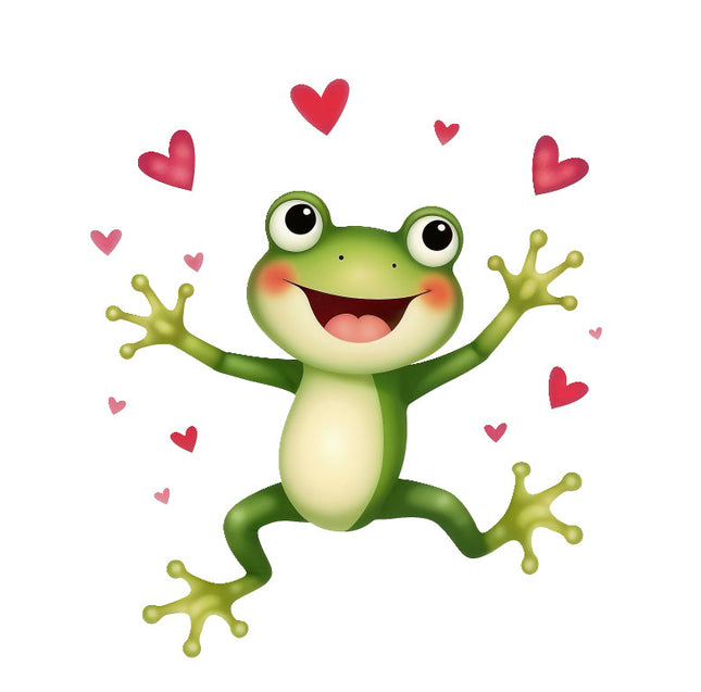 frog and hearts quilt block