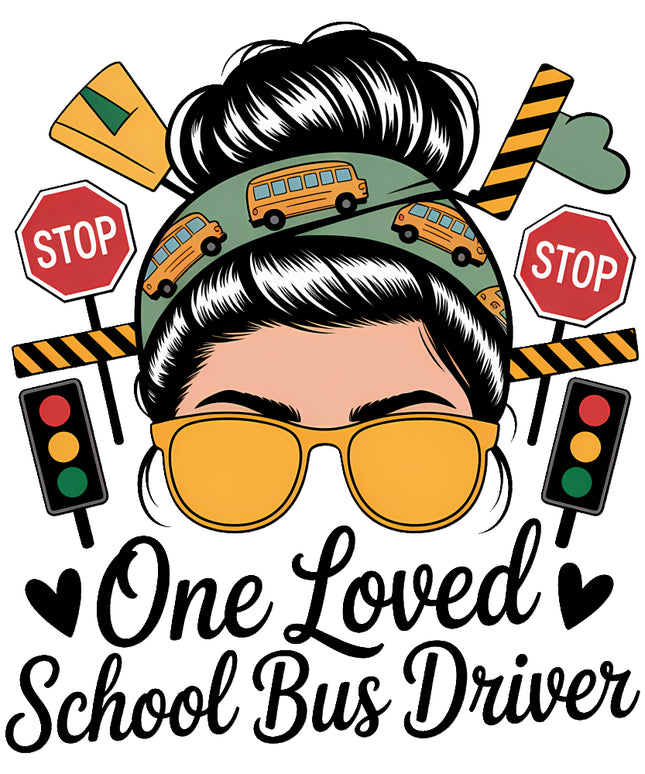 school bus driver fabric panel
