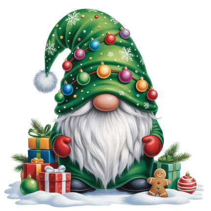 festive Christmas gnome quilt block