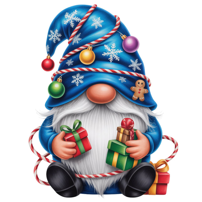 festive Christmas gnome fabric panel