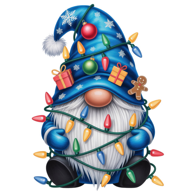 festive Christmas gnome fabric panel