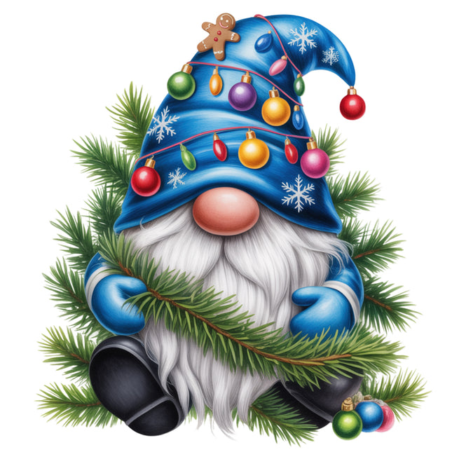 festive Christmas gnome fabric panel