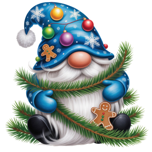 festive Christmas gnome fabric panel