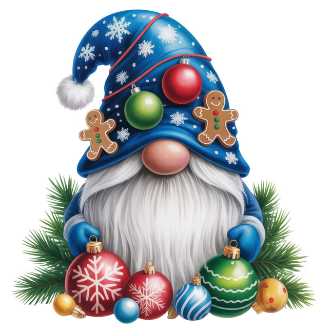 festive Christmas gnome fabric panel