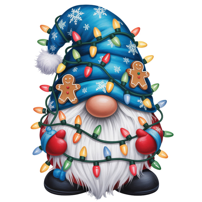 festive Christmas gnome fabric panel