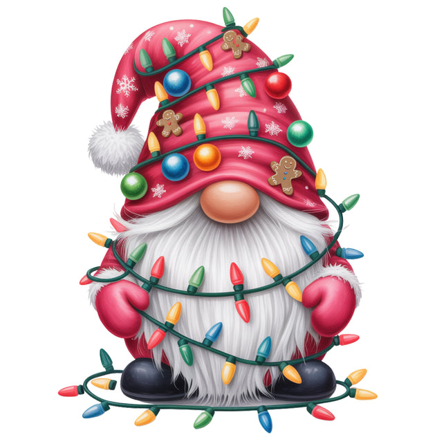 festive Christmas gnome fabric panel