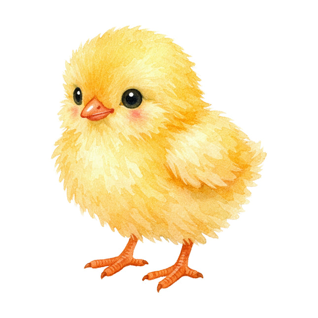 fluffy yellow chick fabric panel