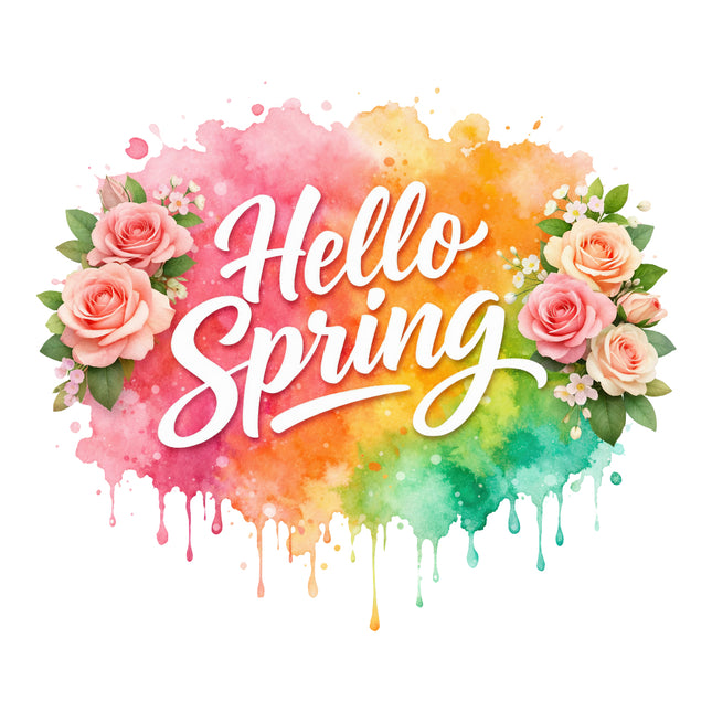 Hello Spring fabric panel