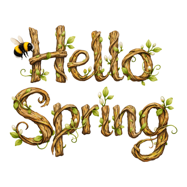 Hello Spring quilt block