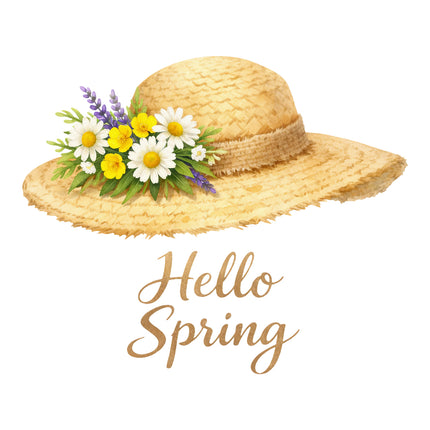 Hello Spring quilt block