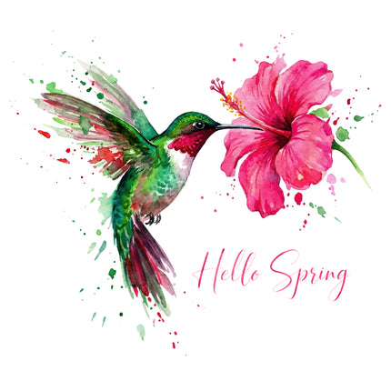 Hello Spring quilt block