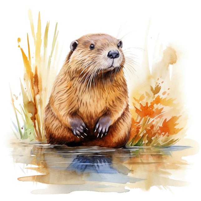 Beaver 100% Cotton Fabric Panel Block AL491