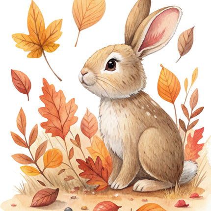 fall bunny quilt block