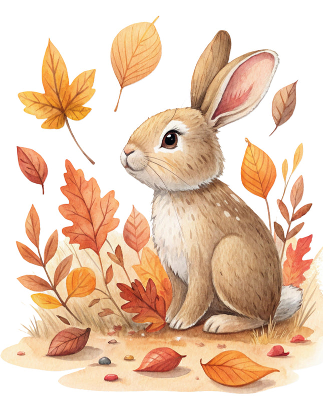 fall bunny quilt block