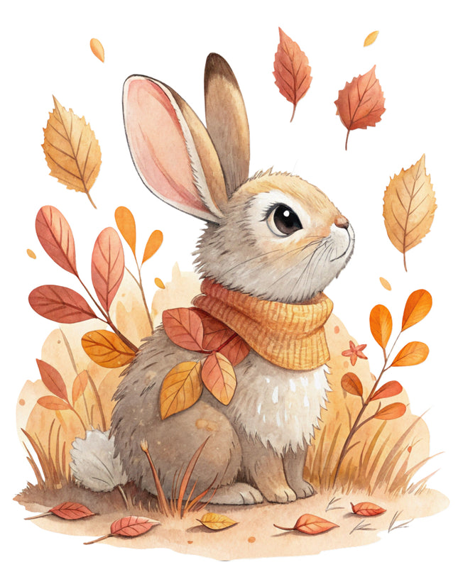 autumn bunny quilt block