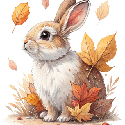 autumn bunny quilt block