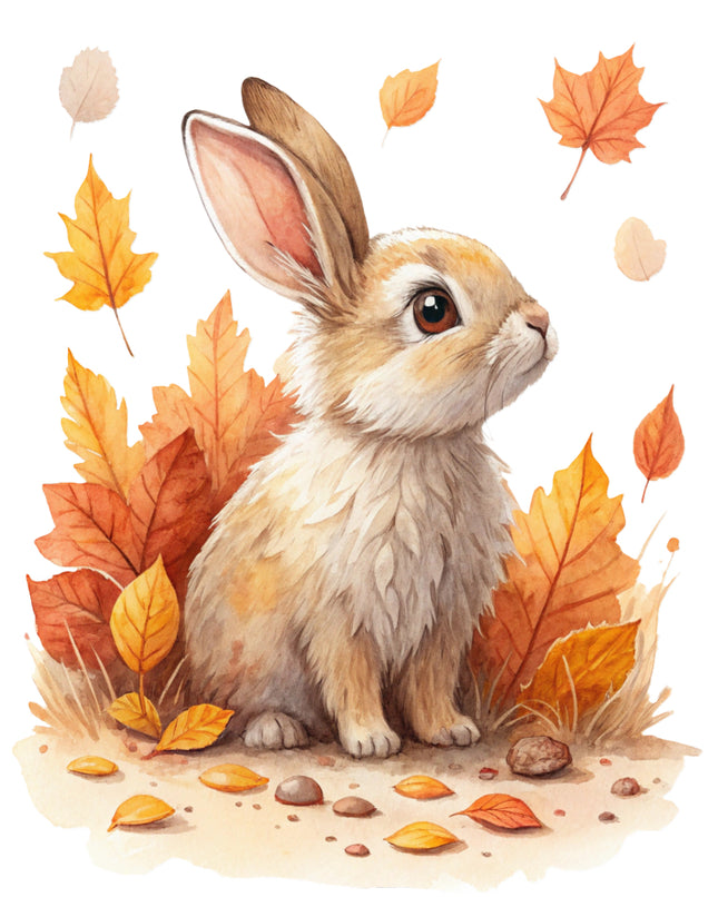 autumn bunny quilt block