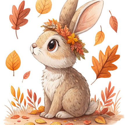 autumn bunny quilt block