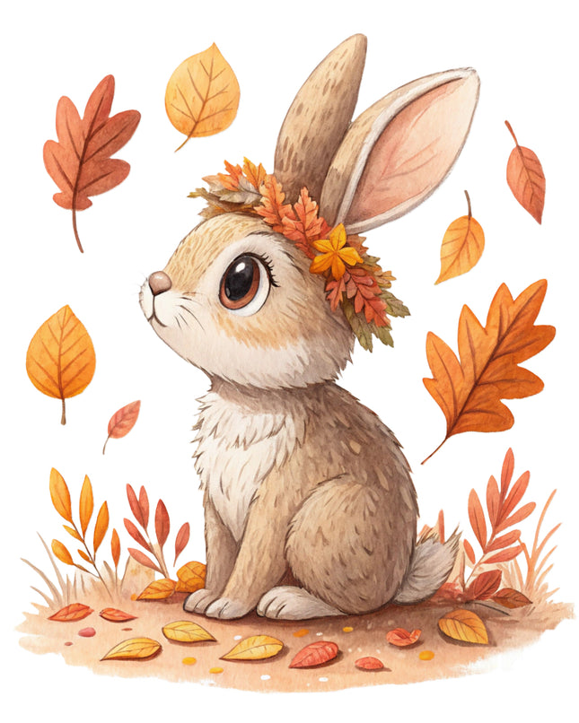 autumn bunny quilt block