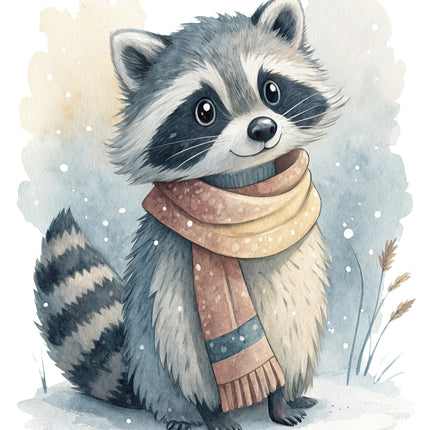 raccoon fabric panel