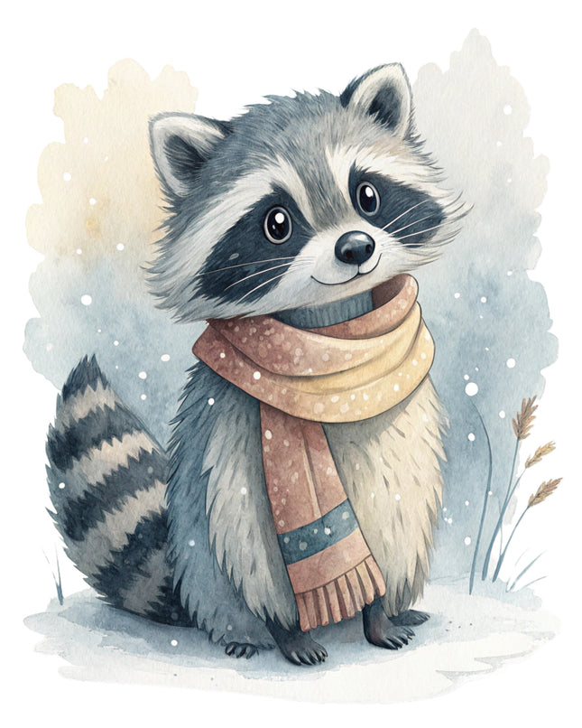 raccoon fabric panel