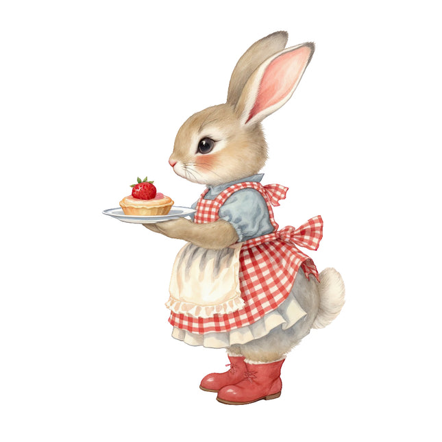baking rabbit quilt block
