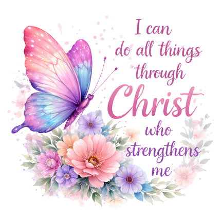 I can do all things through Christ fabric panel