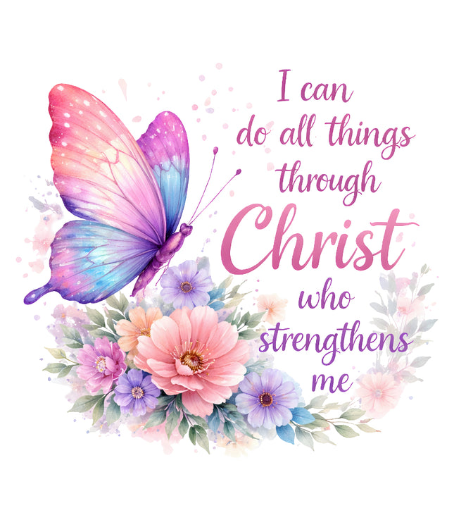 I can do all things through Christ fabric panel
