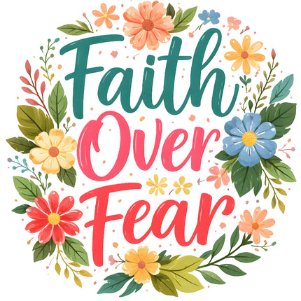 faith over fear fabric panel