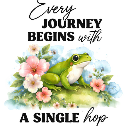 motivational frog fabric panel