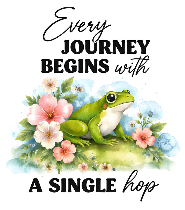motivational frog fabric panel