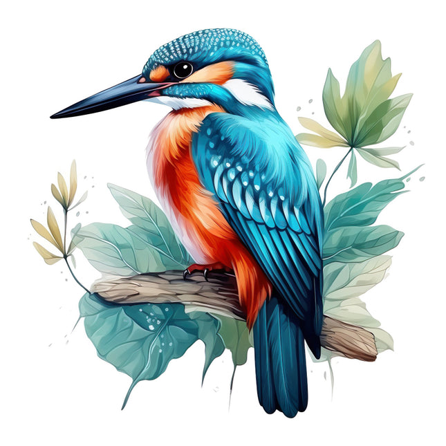 kingfisher bird quilt block