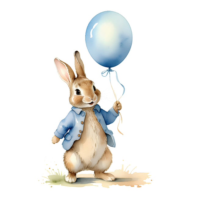 rabbit with balloon fabric panel