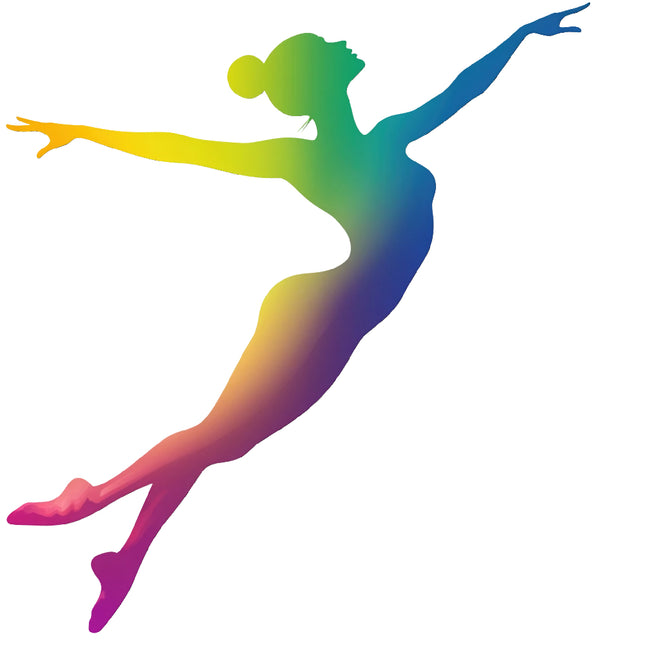 silhouette of a dancer with flowing dress quilt block