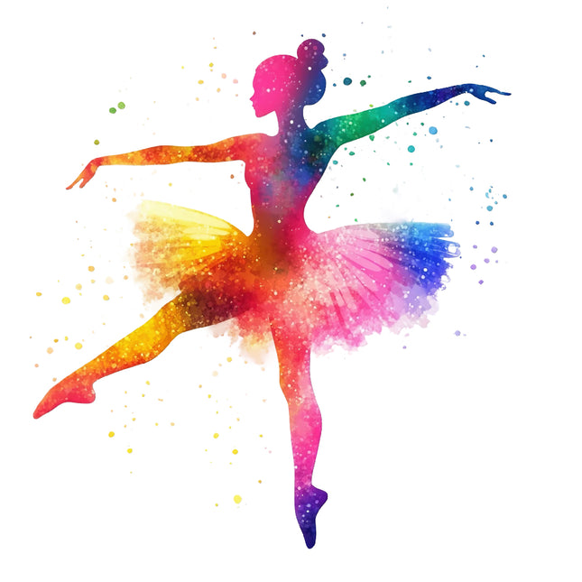 silhouette of a dancer with flowing dress quilt block