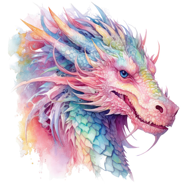 Colorful dragon quilt panel