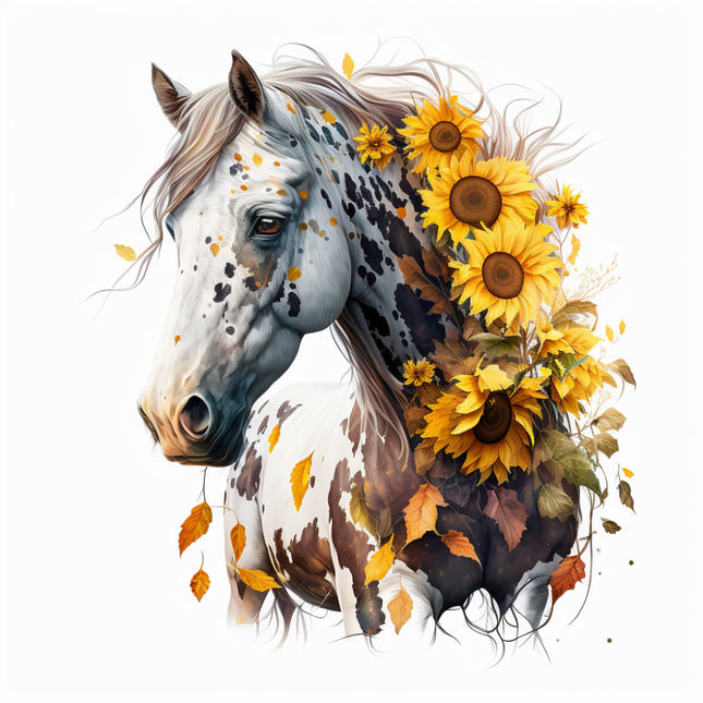 sunflower horse quilt block