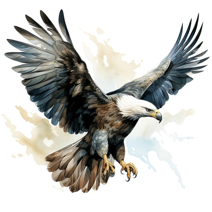 bald eagle fabric panel