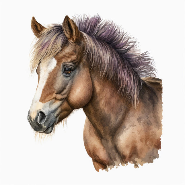 brown horse fabric panel