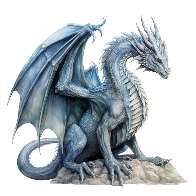 Blue dragon quilt panel