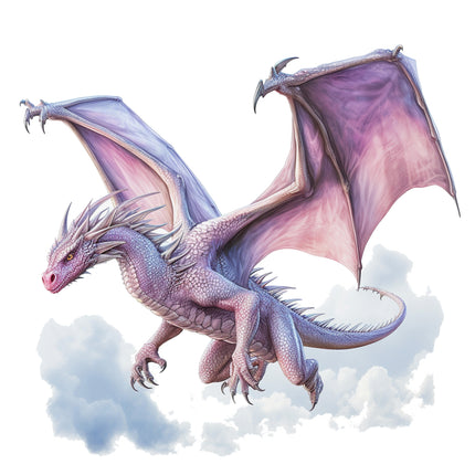 Purple dragon quilt panel