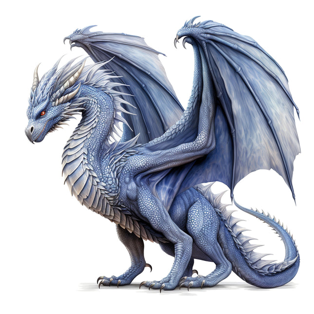 Blue dragon quilt panel