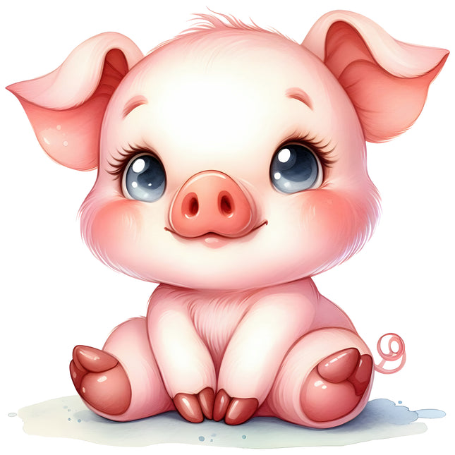 Pig 100% Cotton Fabric Panel Block AM1747